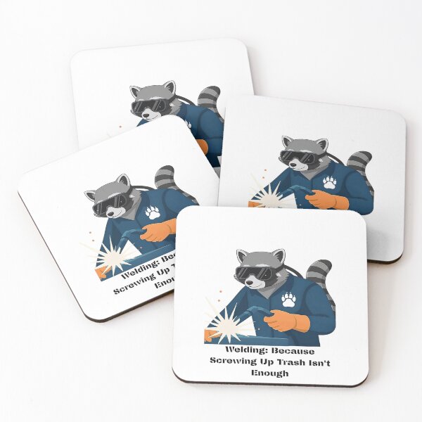 Item preview, Funny Welding Raccoon Welder Trash Panda Metalworking designed and sold by FANTASYoDarknes.