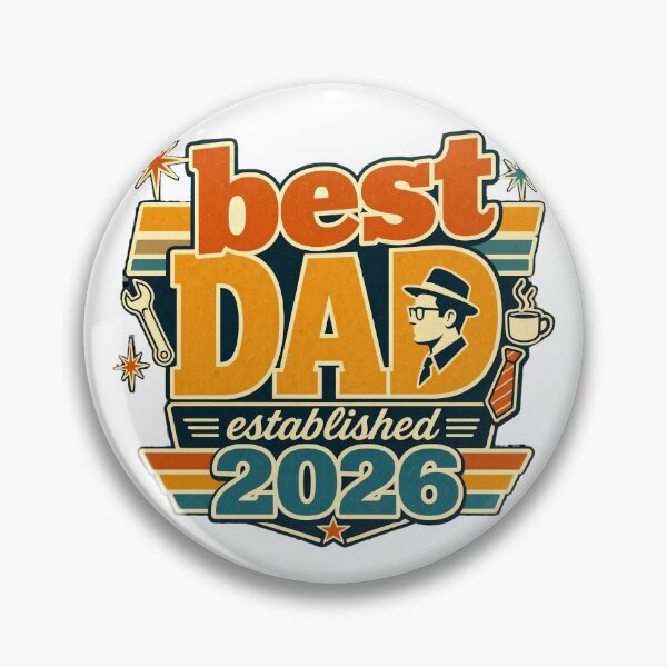 Item preview,  Best Dad Established 2026 Retro Typography Gift designed and sold by Zara Art House.