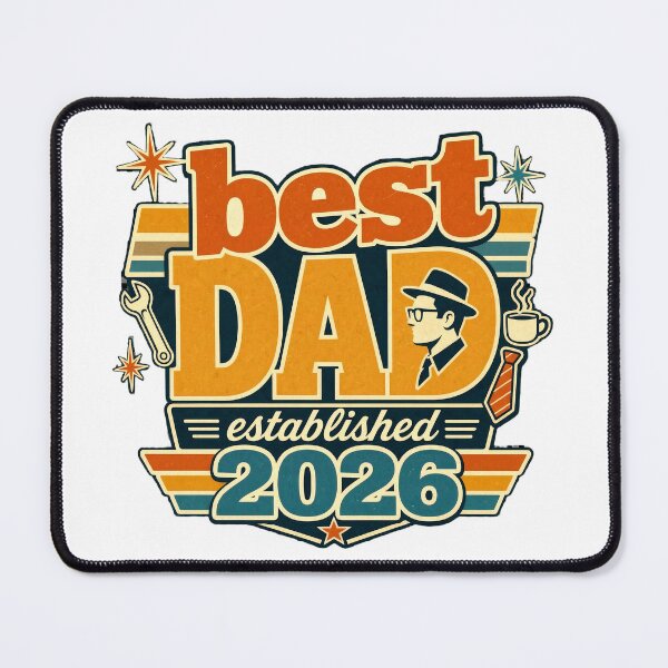 Item preview, Best Dad Established 2026 Retro Typography Gift designed and sold by Zara Art House.
