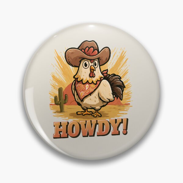 Item preview, Funny Cowboy Chicken Howdy Western Desert Retro Farm Animal Tee designed and sold by daila70.