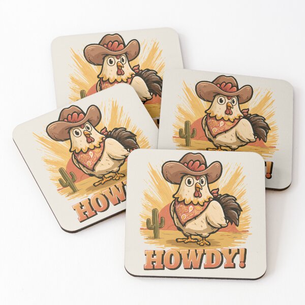 Item preview, Funny Cowboy Chicken Howdy Western Desert Retro Farm Animal Tee designed and sold by daila70.