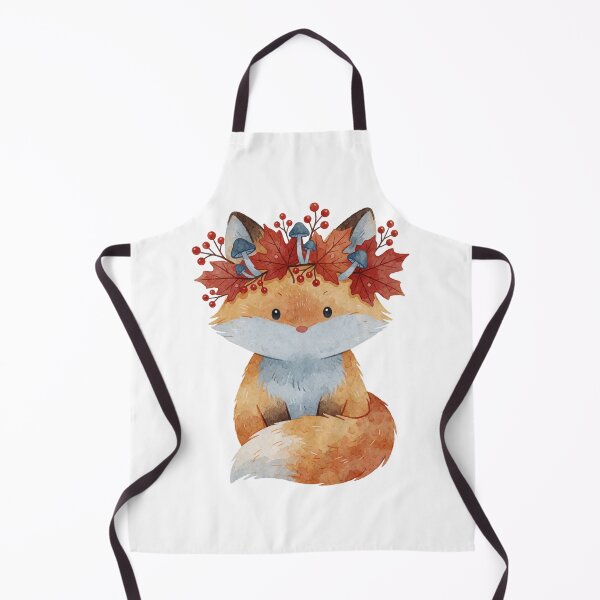 Item preview, Autumn Fox with Leaf Wreath | Cute Cottagecore Woodland Animal designed and sold by AillustriaAK.