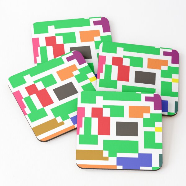 Item preview, Colourful Geometric Maze Wall Art — Bold Abstract City Print designed and sold by FavouredStudio.