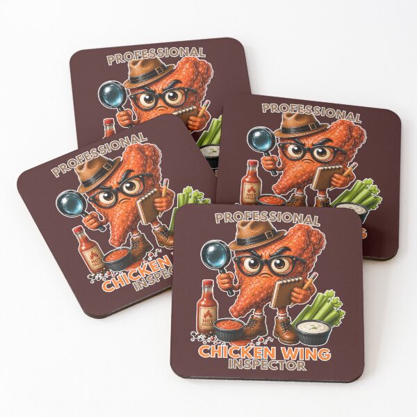 Item preview, Professional Chicken Wing Inspector – Funny Buffalo Wing Detective Design designed and sold by PXEpic.