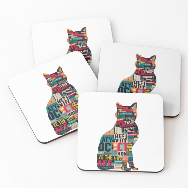 Item preview, Retro Newspaper Typography Cat Collage designed and sold by Nandana-SEN.
