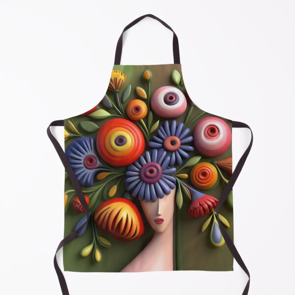 Item preview, Woman with Flower Head designed and sold by Vicky Brago-Mitchell®.
