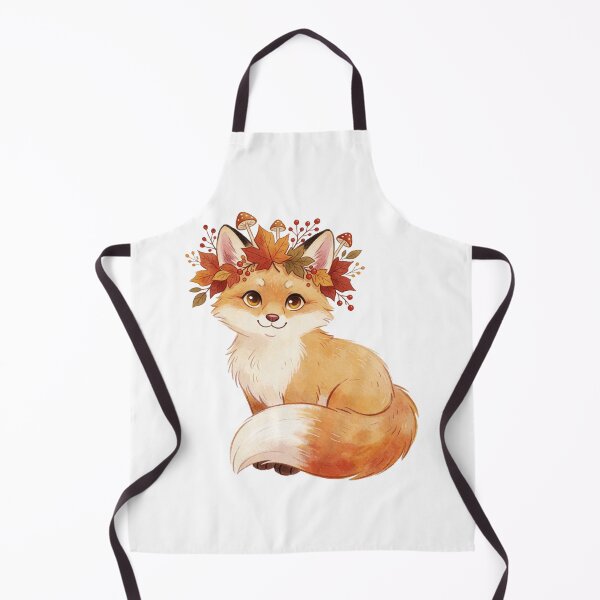 Item preview, Autumn Fox with Leaf Wreath | Cute Cottagecore Woodland Animal designed and sold by AillustriaAK.