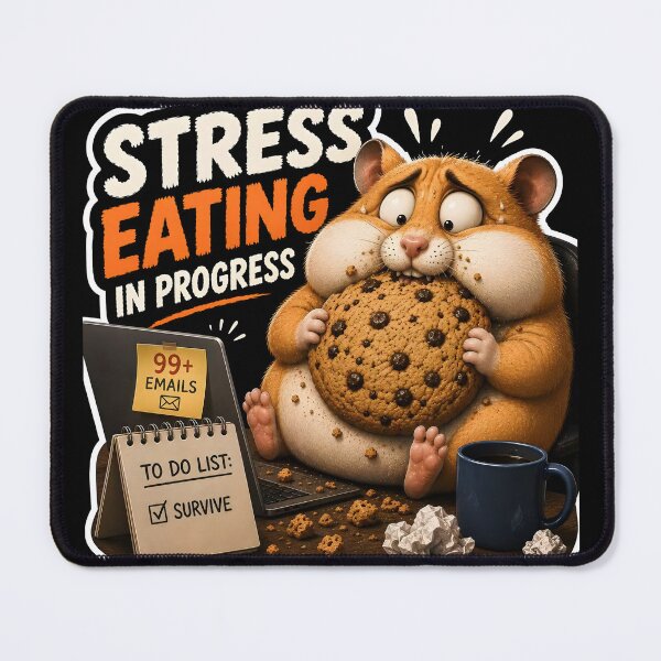 Item preview, Stress Eating In Progress Funny Hamster Art designed and sold by Easternpantry.