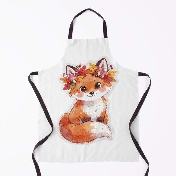 Item preview, Autumn Fox with Leaf Wreath | Cute Cottagecore Woodland Animal designed and sold by AillustriaAK.