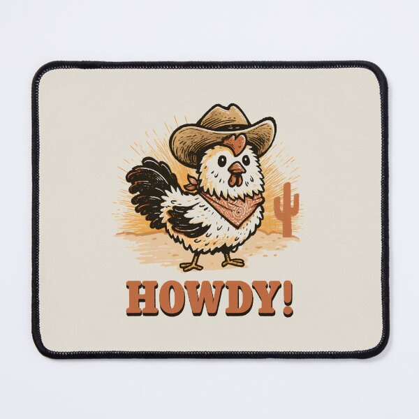 Item preview, Howdy Cowboy Chicken Cute Retro Western Cottagecore Farm Shirt designed and sold by daila70.