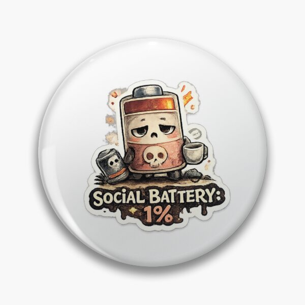 Item preview, Social Battery: 1% designed and sold by trippinimages.