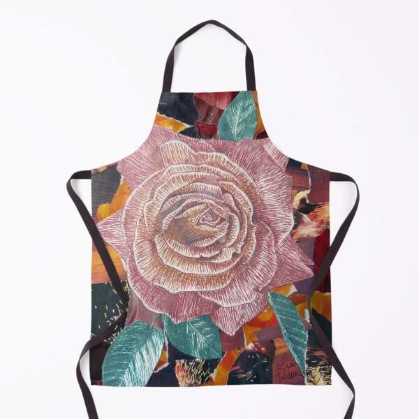 Item preview, Flaming rose- mixed media collage designed and sold by LMT-art.