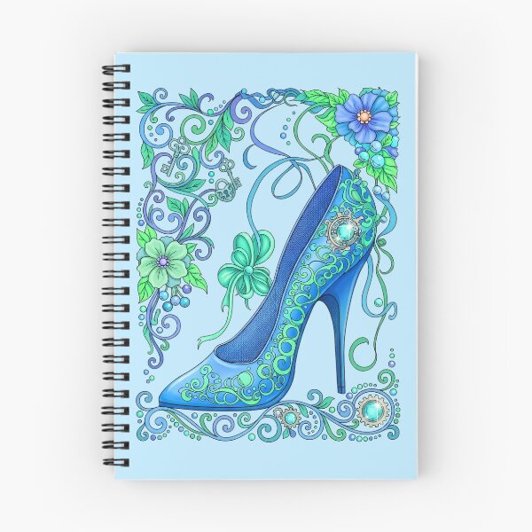 Item preview, Beautiful Blue Green Fantasy High Heeled Shoe designed and sold by LaRoach Digital Arts.