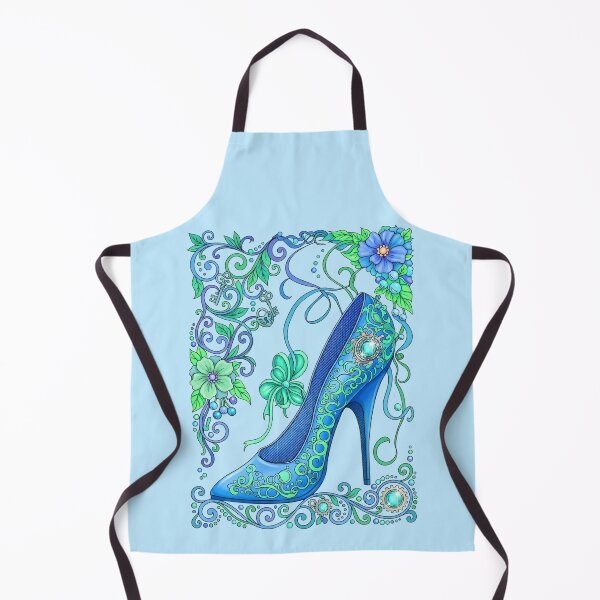 Item preview, Beautiful Blue Green Fantasy High Heeled Shoe designed and sold by LaRoach Digital Arts.