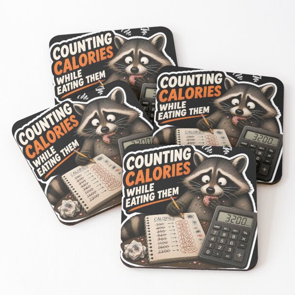 Item preview, Counting Calories While Eating Them Raccoon⁠  designed and sold by Easternpantry.