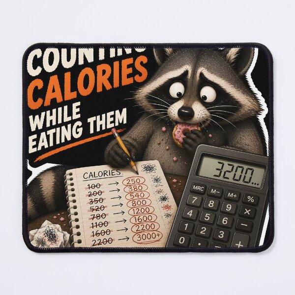 Item preview, Counting Calories While Eating Them Raccoon designed and sold by Easternpantry.