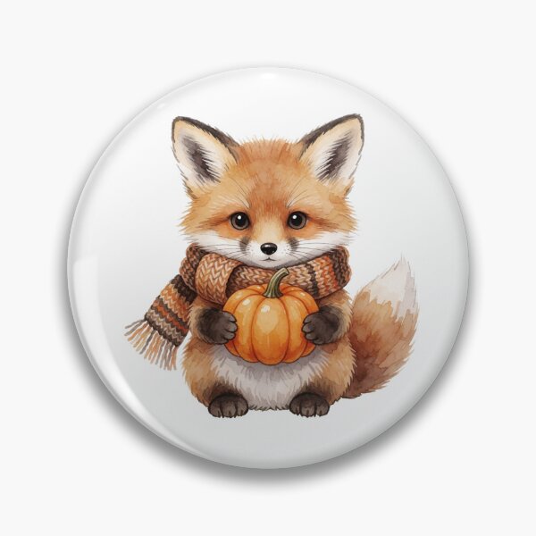 Item preview, Autumn Fox with Pumpkin | Cute Cottagecore Woodland Animal designed and sold by AillustriaAK.