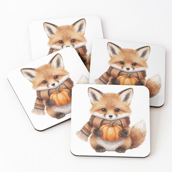 Item preview, Autumn Fox with Pumpkin | Cute Cottagecore Woodland Animal designed and sold by AillustriaAK.