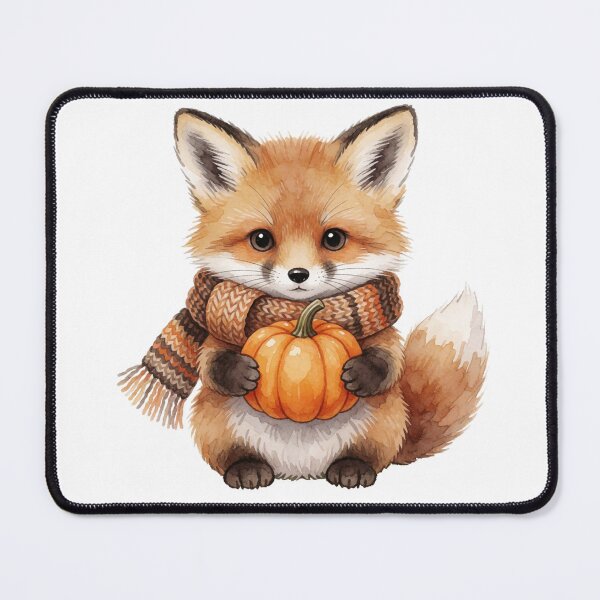 Item preview, Autumn Fox with Pumpkin | Cute Cottagecore Woodland Animal designed and sold by AillustriaAK.