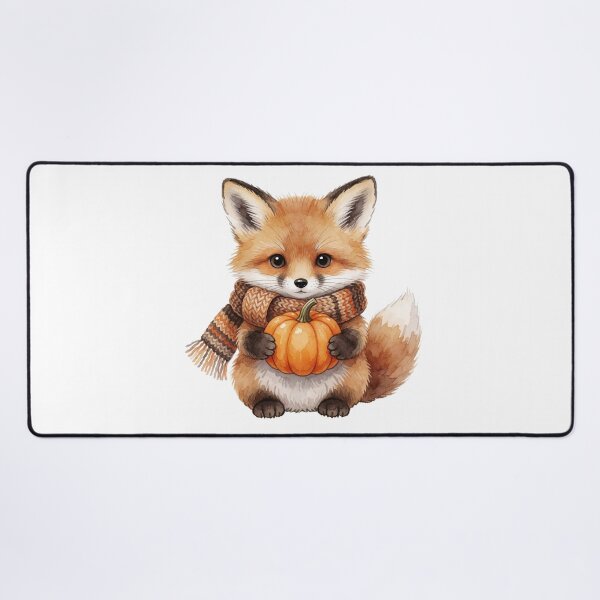 Item preview, Autumn Fox with Pumpkin | Cute Cottagecore Woodland Animal designed and sold by AillustriaAK.