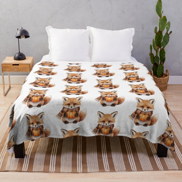Item preview, Autumn Fox with Pumpkin | Cute Cottagecore Woodland Animal designed and sold by AillustriaAK.