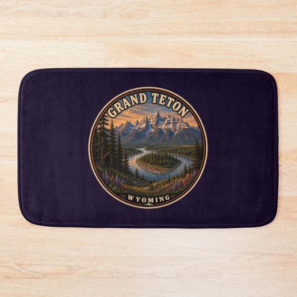 Item preview, Grand Teton National Park Retro Badge | Wyoming Mountain Adventure Sticker designed and sold by Swanny's Custom T-shirt and Gift Designs.