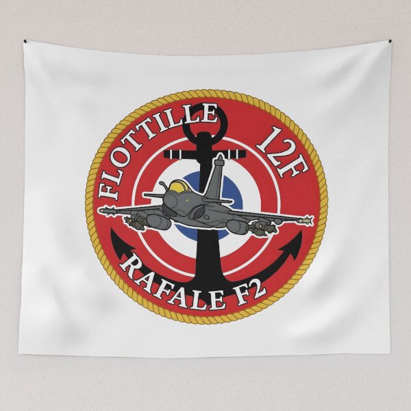 Item preview, Flottille 12F Rafale F2 Maritime Military Patch Design designed and sold by CharlieDesings.