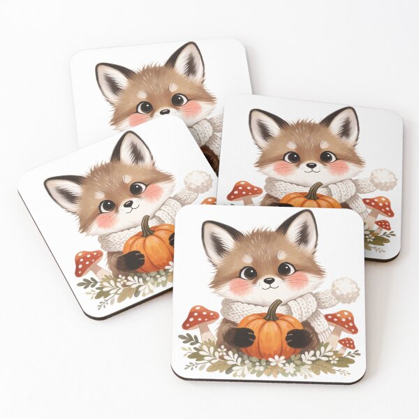 Item preview, Autumn Fox with Pumpkin | Cute Cottagecore Woodland Animal designed and sold by AillustriaAK.