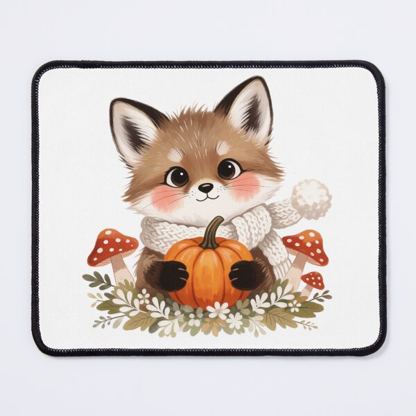 Item preview, Autumn Fox with Pumpkin | Cute Cottagecore Woodland Animal designed and sold by AillustriaAK.