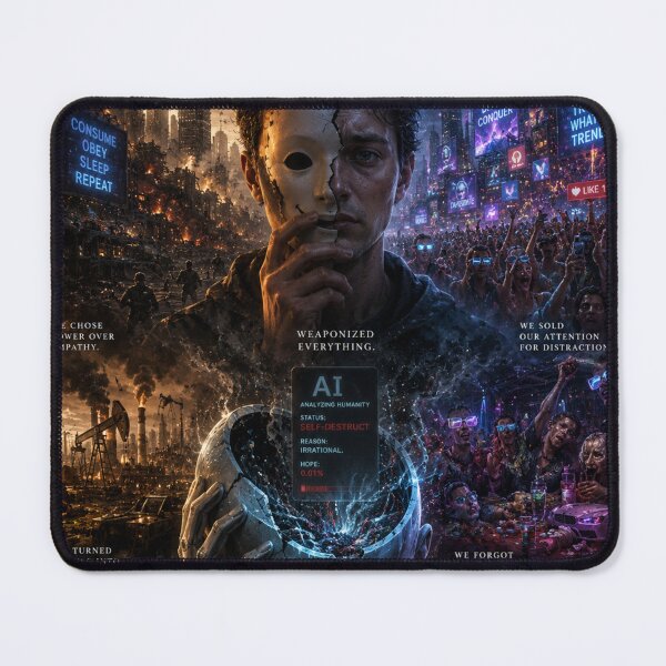 Item preview, Futuristic Android Cyberpunk City Portrait designed and sold by bbbpetr100.