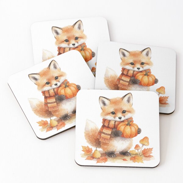 Item preview, Autumn Fox with Pumpkin | Cute Cottagecore Woodland Animal designed and sold by AillustriaAK.