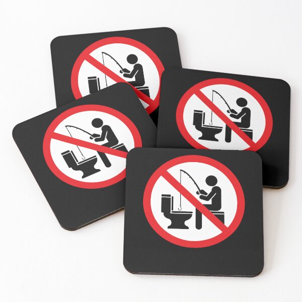 Item preview, No Fishing Bathroom Humor Toilet Sign designed and sold by elderberry.
