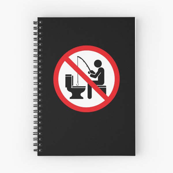 Item preview, No Fishing Bathroom Humor Toilet Sign designed and sold by elderberry.