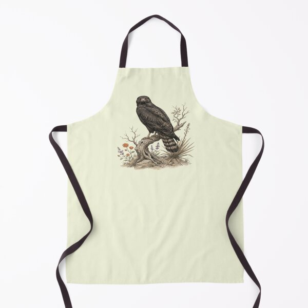 Item preview, Zone Tailed Hawk On Weathered Branch With Small Cluster Of Wildflowers designed and sold by BirdsnStuff.