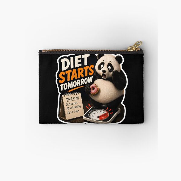 Item preview, Diet Starts Tomorrow Funny Panda Illustration⁠  designed and sold by Easternpantry.