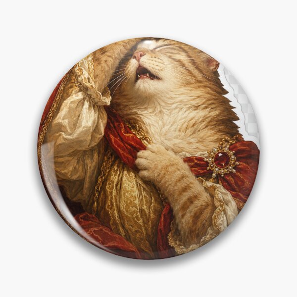 Item preview, Dramatic Renaissance Cat - Theatrical Fainting Cat Sticker designed and sold by Artistry.by.Yeddu.
