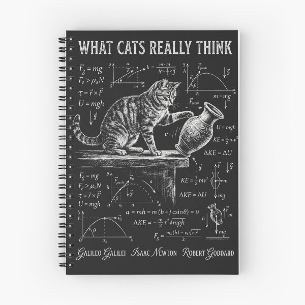 Item preview, What Cats Really Think - Funny Cat Physics Science Formula designed and sold by legendaryskins.