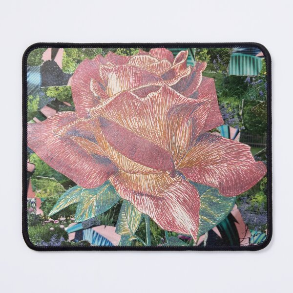 Item preview, Summer rose- mixed media collage designed and sold by LMT-art.