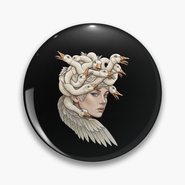 Item preview, Goose Medusa Goddess Surreal Fantasy Illustration designed and sold by elderberry.