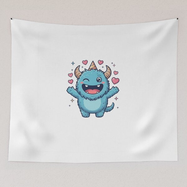 Item preview, Cute Blue Monster With Heart designed and sold by Ahmedsyde.