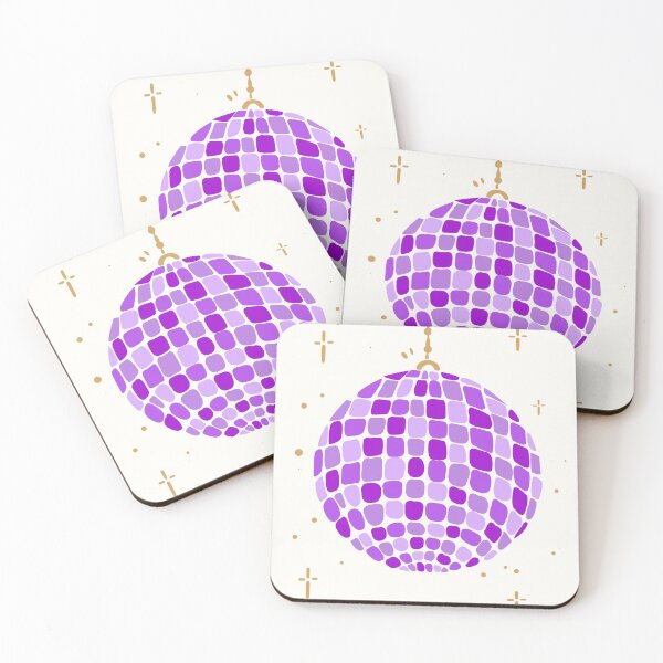 Item preview, bola de discoteca morada estilizada designed and sold by Hart Design.
