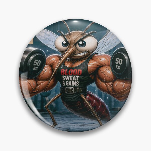 Item preview, Muscular mosquito at the gym lifting weights designed and sold by JaN44Fotografia.