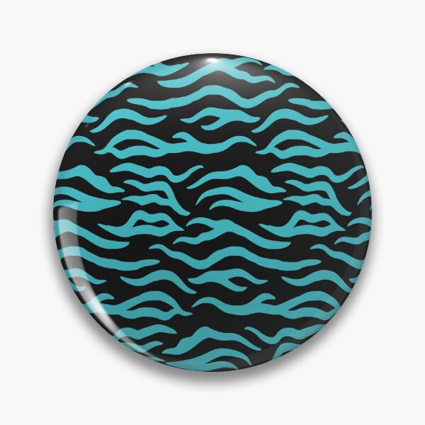 Item preview, Black and Turquoise tiger print designed and sold by pattern-archive.