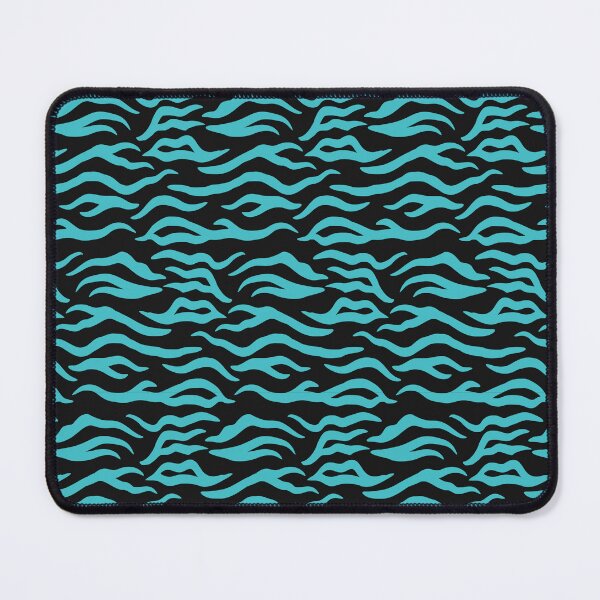 Item preview, Black and Turquoise tiger print designed and sold by pattern-archive.
