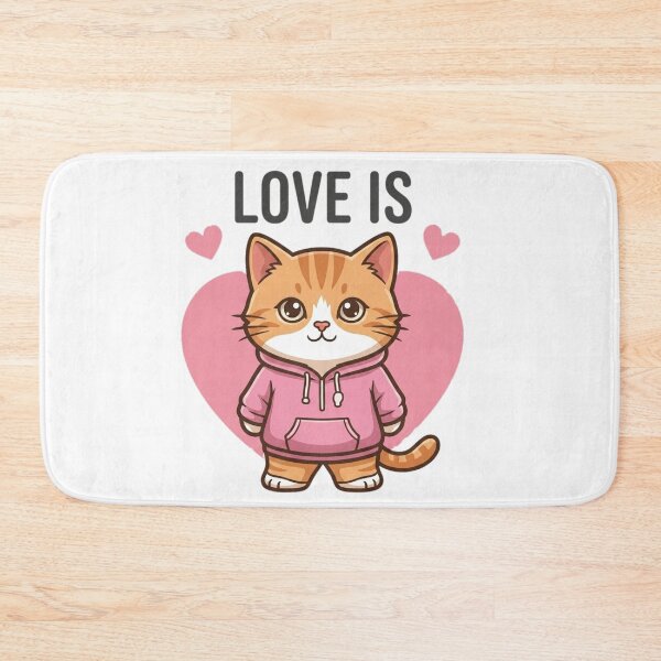 Item preview, Cute kitten in a hoodie with a heart designed and sold by Ahmedsyde.