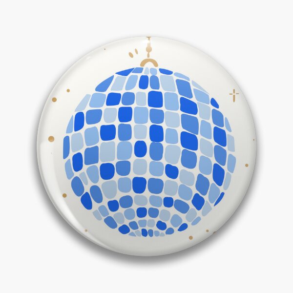 Item preview, Stylized blue disco ball designed and sold by Hart Design.