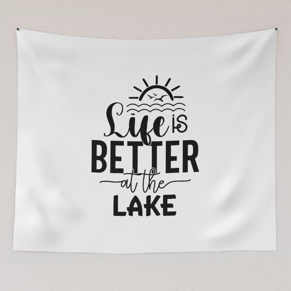 Item preview, Life Is Better at the Lake – Classic Lake Life Design designed and sold by EmeraldeaArt.