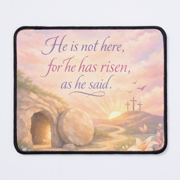 Item preview, He Has Risen | Matthew 28:6 Empty Tomb Easter Art designed and sold by Stubblejumper Artworks.