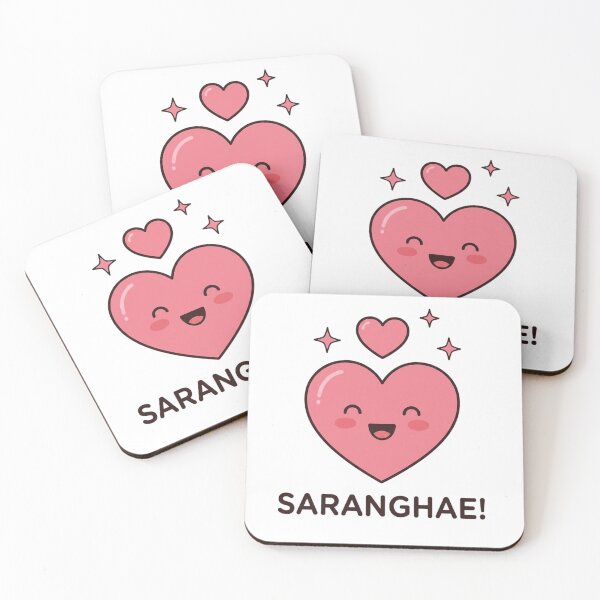 Item preview, Cute Kawaii Heart Saranghae Illustration Design designed and sold by Ahmedsyde.