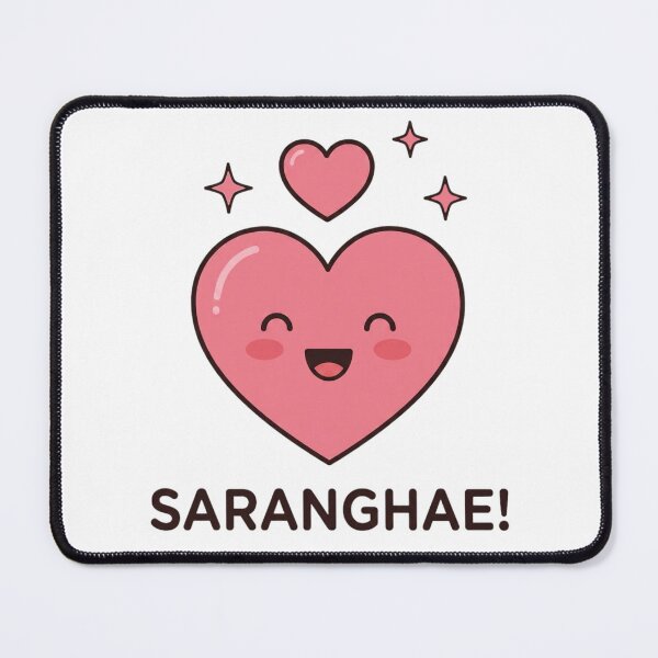 Item preview, Cute Kawaii Heart Saranghae Illustration Design designed and sold by Ahmedsyde.